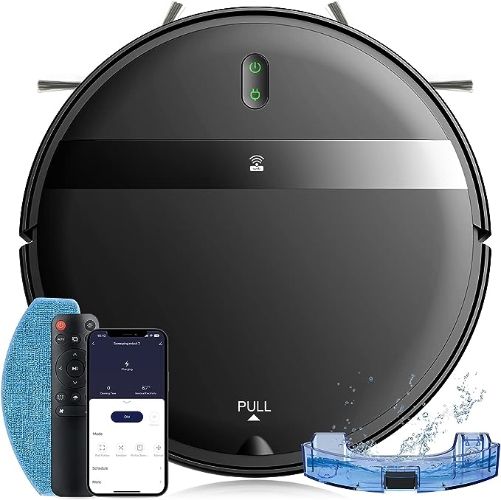 Manvins G20 Robot Vacuum and Mop - Black by Manvins - Refurbished - Very Good condition - US$103.99