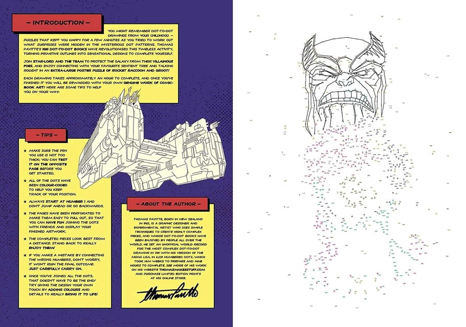 Marvel: Guardians of the Galaxy 1000 Dot-to-Dot Book by Thomas Pavitte - Black/Purple by Thomas Pavitte - Image 2