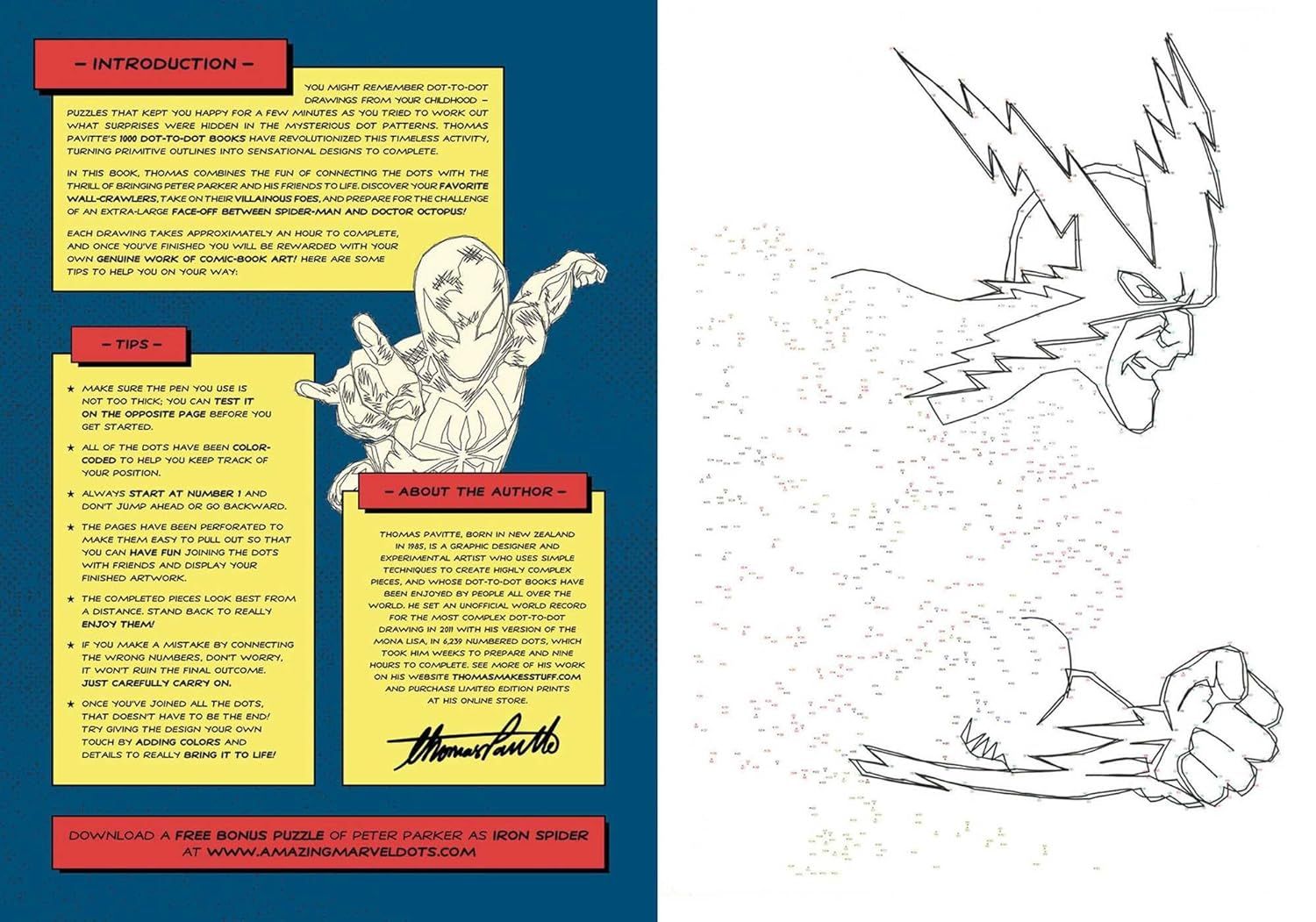 Marvel: Spider-Man1000 dot-to-dot book by Thoms Pavtte - White by Thoms Pavtte - Image 2