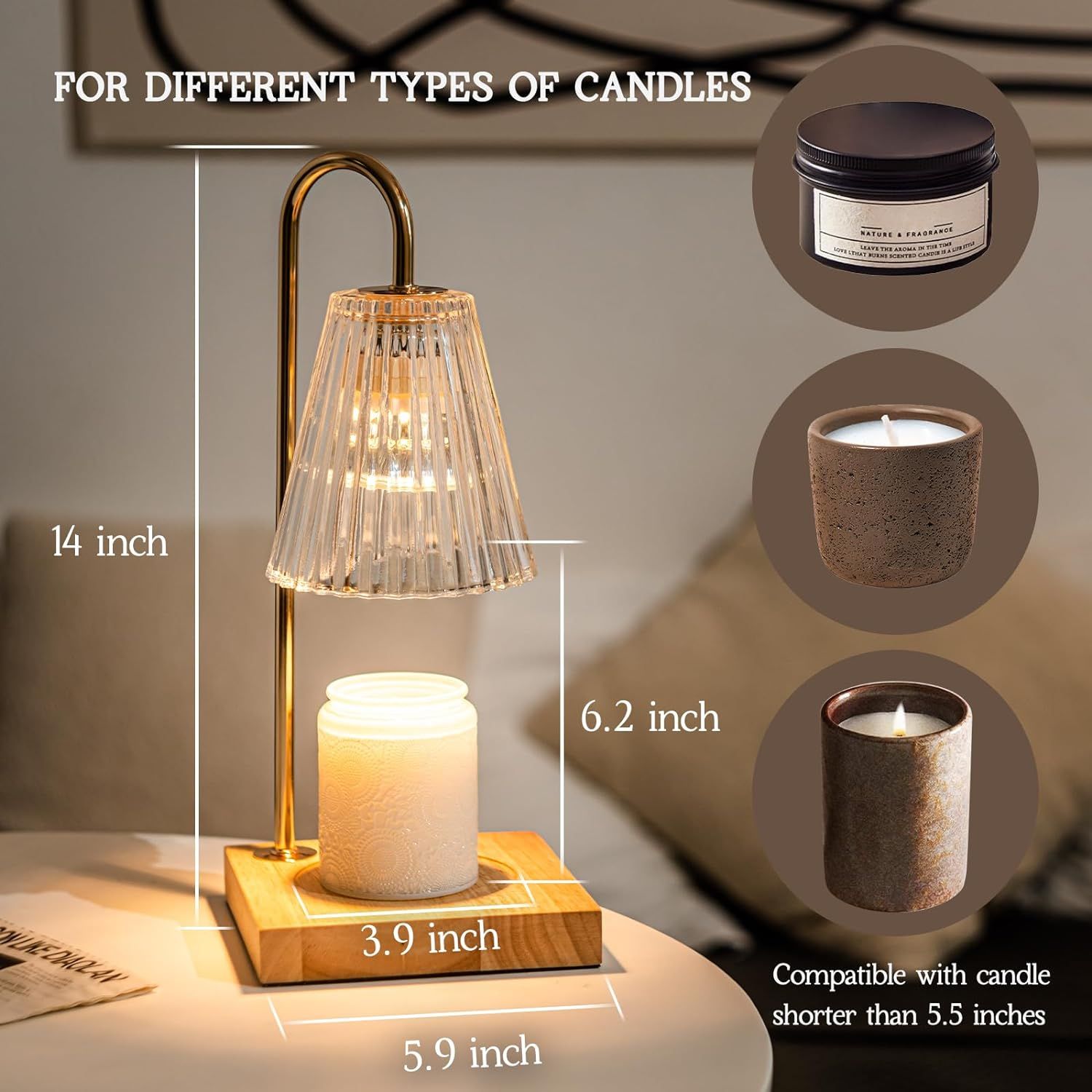 Marycele Candle Warmer Lamp B0BWJRJYS7 - Clear by Marycele - Image 3