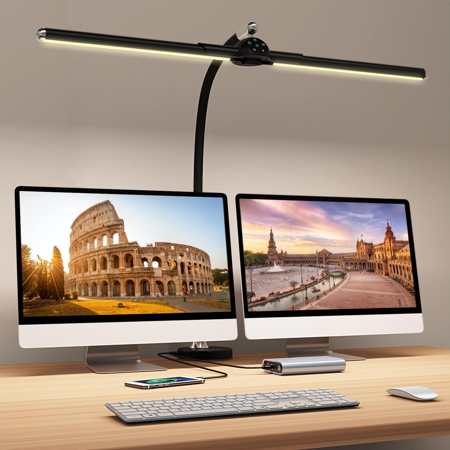 Megainvo LED Desk Lamp with Clamp - Black by Megainvo - Refurbished - Very Good condition - US$34.72