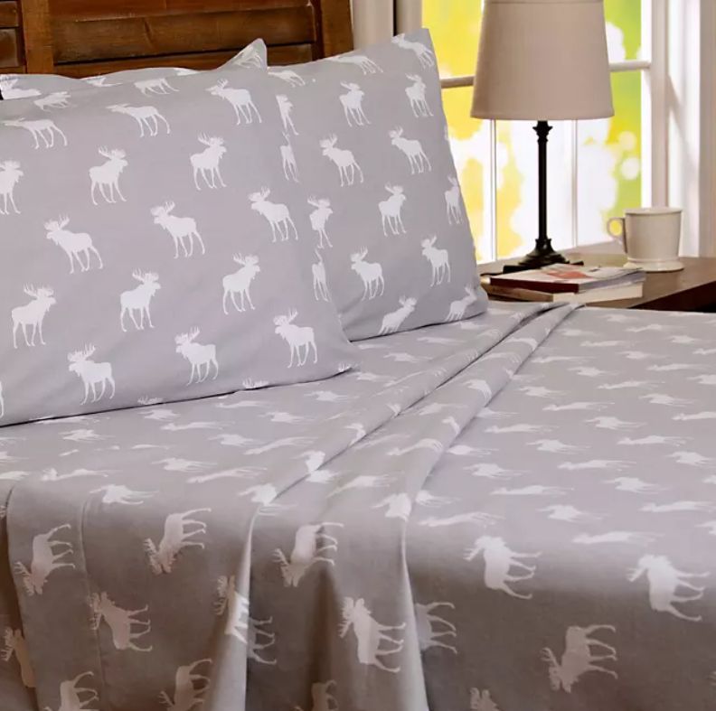 Member's Mark 100% Cotton 6pc Flannel Sheets King Set - Grey Moose by Member's Mark - Image 2