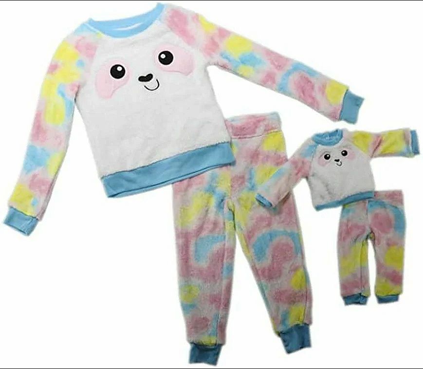 Member's Mark 2-Piece Girls Pajama Set with Doll Outfit (Size 4) - White/Multi by Member's Mark - Refurbished - Brand New condition - US$25.98