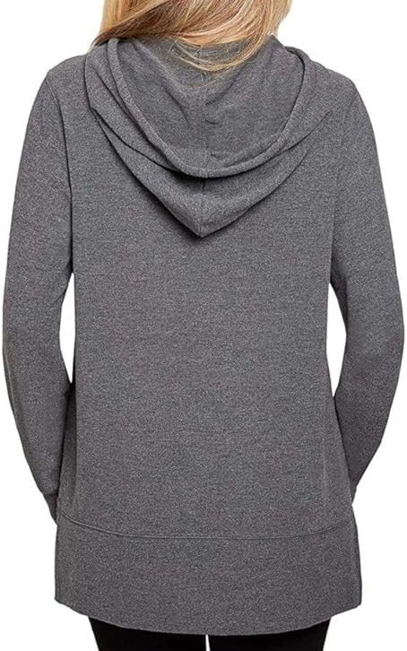 Member's Mark Luxe Knit Hoodie L - Charcoal Grey Heather by Member's Mark - Image 2