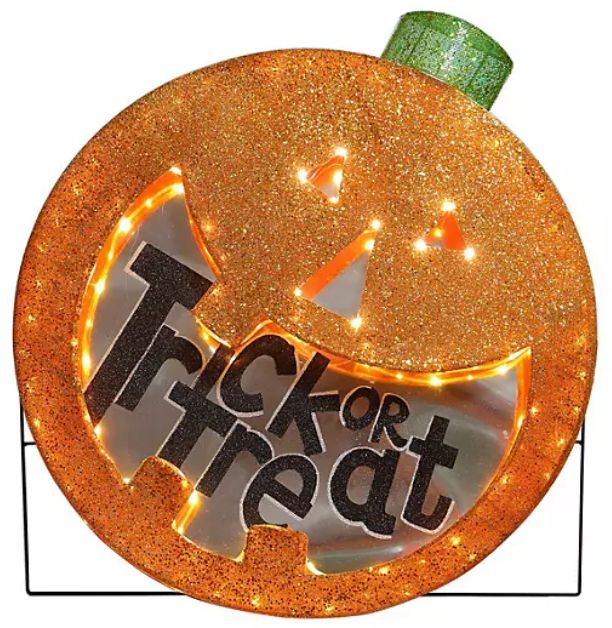 Member's Mark Pre-Lit Jack-O-Lantern Glitter Decor - Orange by Member's Mark - Image 2