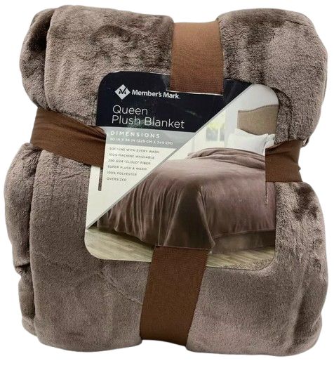 Member's Mark Queen Plush Blanket - Brown by Member's Mark - Refurbished - Brand New condition - US$61.48
