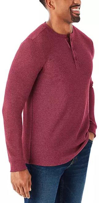 Member's Mark Thermal Henley - M - Port Heather by Member's Mark - Image 2