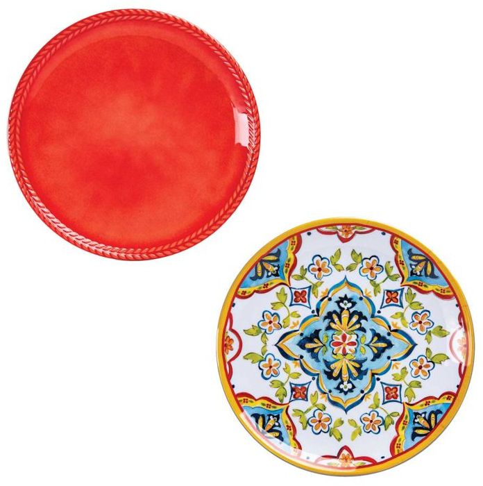 Member's Mark Tuscan Elegance Melamine Dinnerware (Set of 18) - Red/White by Member's Mark - Image 2