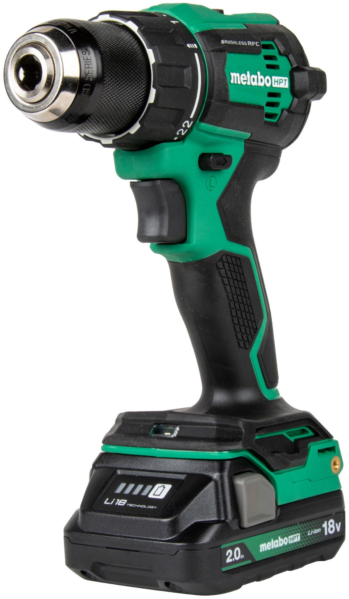 Metabo HPT DS18DEX 18V MultiVolt Cordless Brushless Drill Driver with 2-Pack 2.0Ah Batteries - Black/Green by Metabo HPT - Image 2