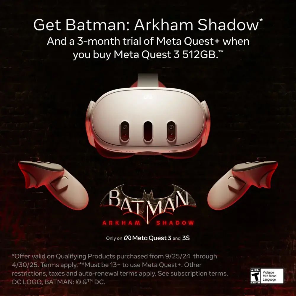 Meta Quest 3 Get Batman: Arkham Shadow VR - 512GB - White by Meta - Image 2