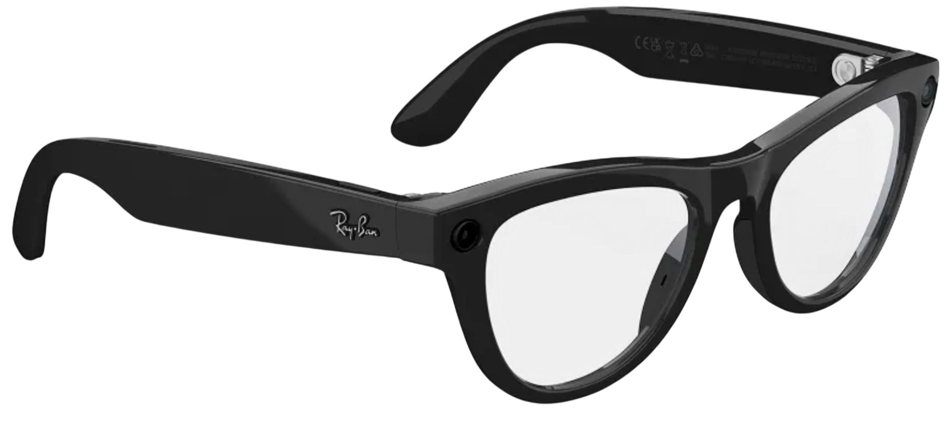 Meta Ray-Ban Meta Skyler (Gen 2) Smart Glasses - Shiny Black + Clear by Meta - Refurbished - Good condition - Image 3