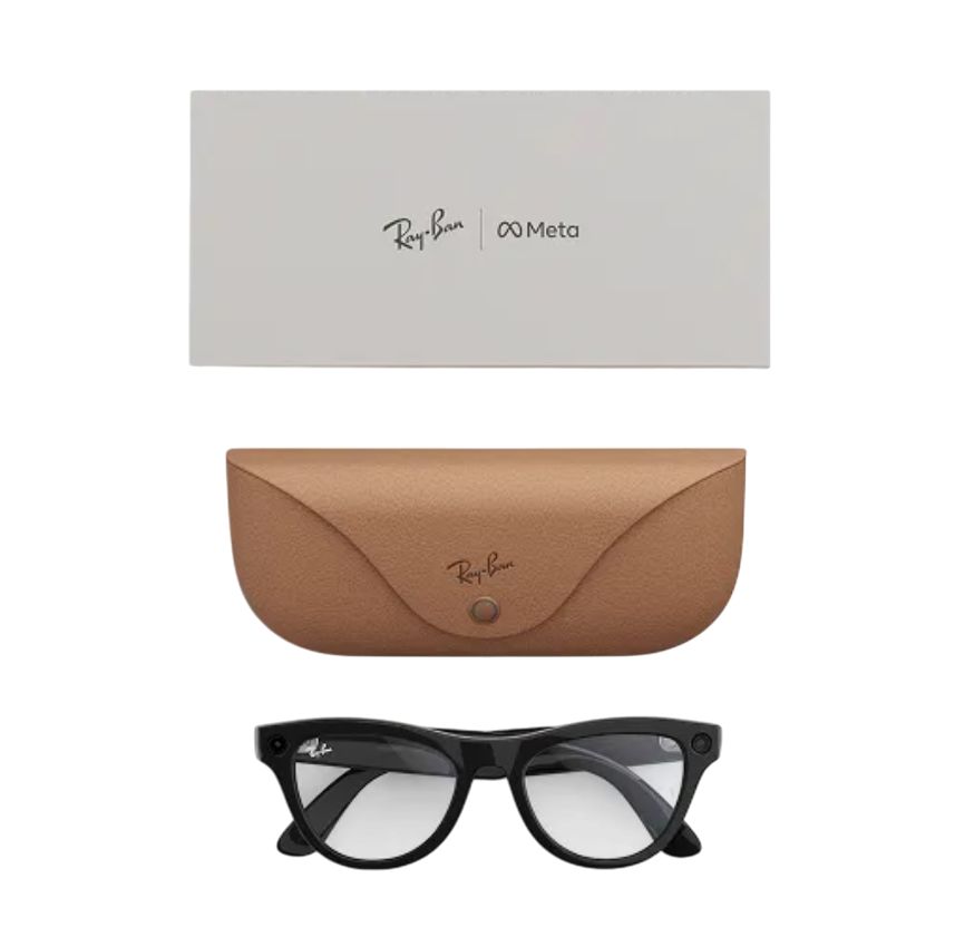 Meta Ray-Ban Meta Skyler (Gen 2) Smart Glasses - Shiny Black + Clear by Meta - Refurbished - Good condition - Image 5