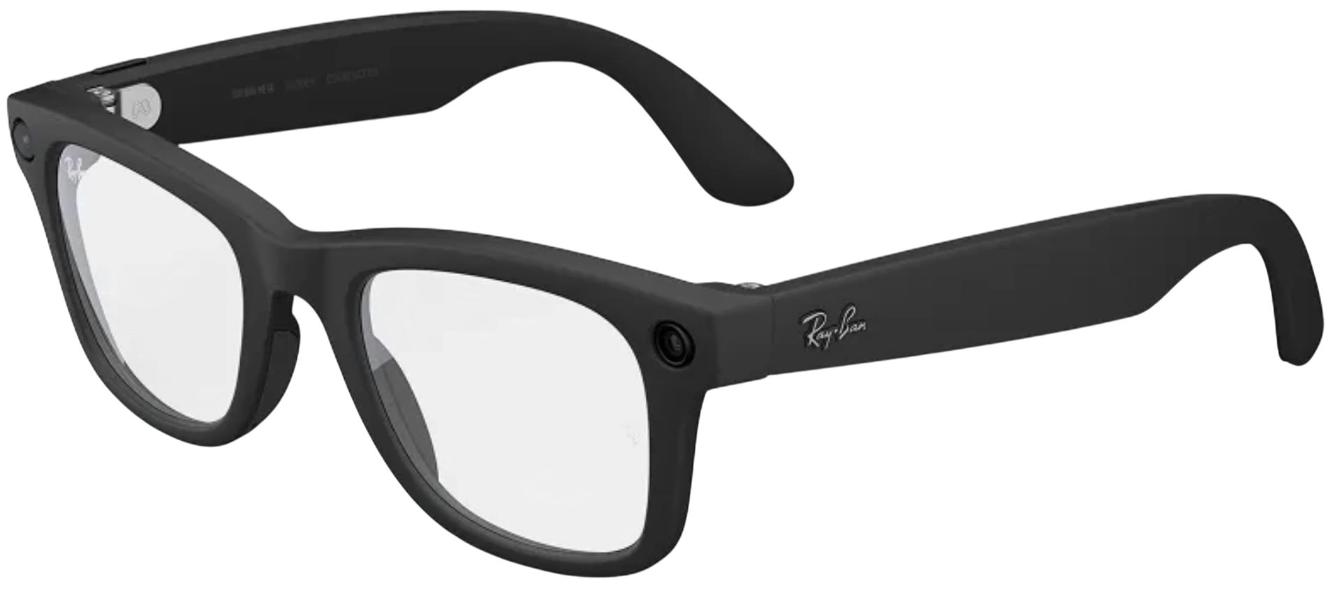 Meta Ray-Ban Meta Wayfarer (Gen 2) Smart Glasses (Standard) - Matte Black + Clear by Meta - Refurbished - Like New condition - US$394.97
