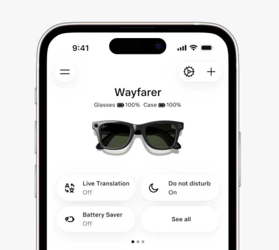 Meta Ray-Ban Meta Wayfarer (Gen 2) Smart Glasses (Standard) - Matte Black + Clear by Meta - Refurbished - Like New condition - Image 6
