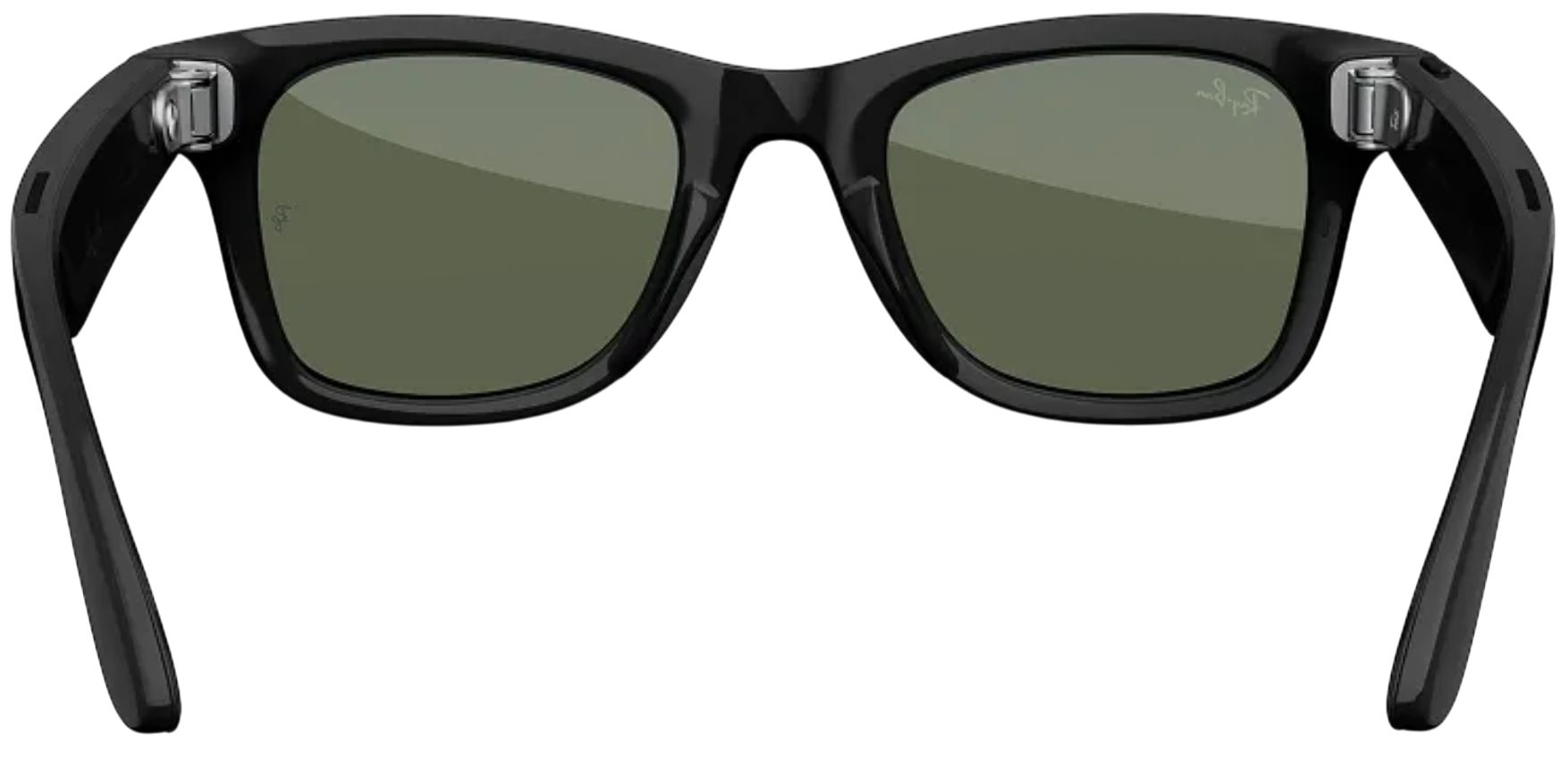 Meta Ray-Ban Meta Wayfarer (Gen 2) Smart Glasses (Standard) - Shiny Black + Green by Meta - Refurbished - Like New condition - Image 4