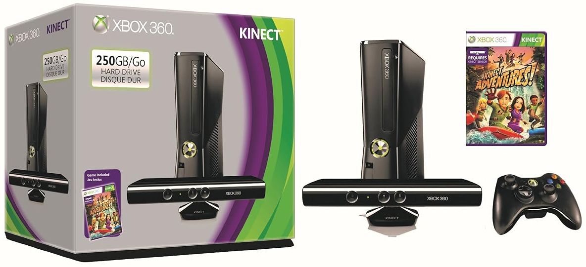Xbox 360 S Slim 4GB Kinect　セット　動作品