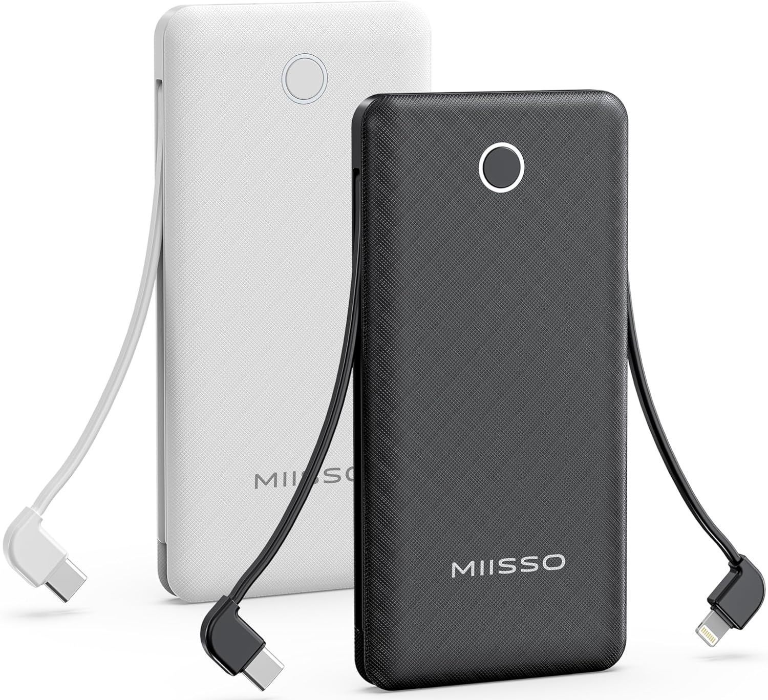 Miisso 10K95 10000mah Power Bank (2-Pack) - Black & White by Miisso - Refurbished - Premium condition - US$40.98