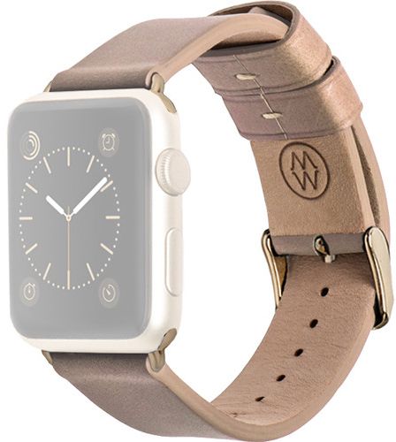 Monowear 38mm Apple Watch Leather Strap - Beige by Monowear - Refurbished - Very Good condition - CA$51.49