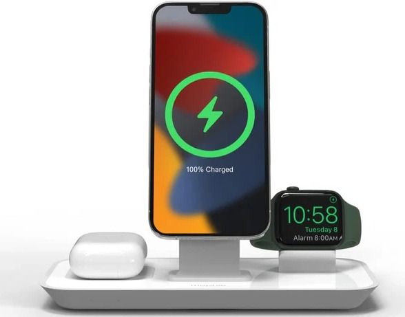 Mophie 3-in-1 Stand MagSafe Charger - White by Mophie - Refurbished - Very Good condition - US$48.62