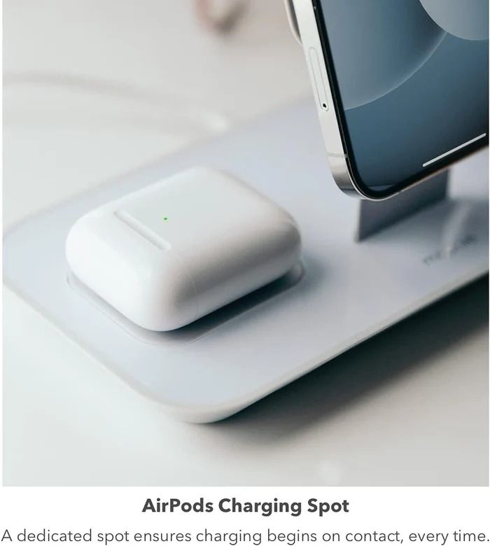 Mophie 3-in-1 Stand MagSafe Charger - White by Mophie - Image 2