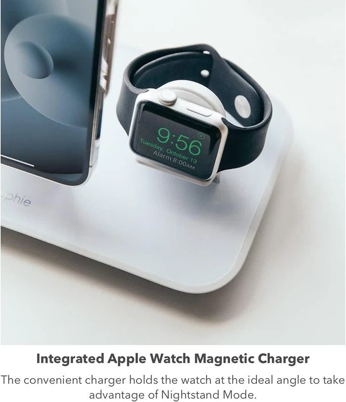 Mophie 3-in-1 Stand MagSafe Charger - White by Mophie - Image 4