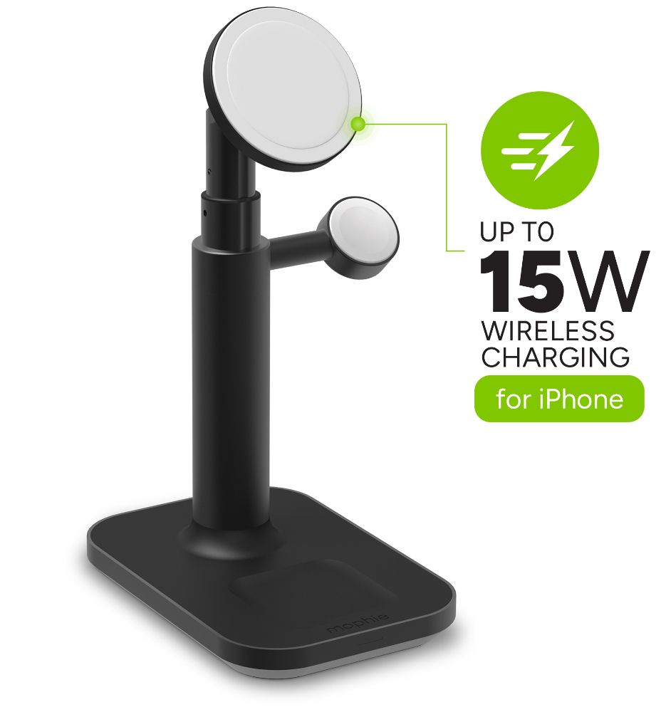 Mophie Universal Wireless MagSafe 3-in-1 Extendable Stand - Black - Very Good by Mophie - Image 2