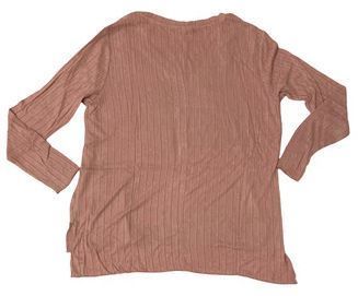 Mote Women's V-Neck Stretch Long Sleeve Ribbed Shirt L - Rose Pink by Mote - Image 2