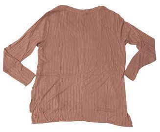Mote Women's V-Neck Stretch Long Sleeve Ribbed Shirt M - Rose Pink by Mote - Image 2