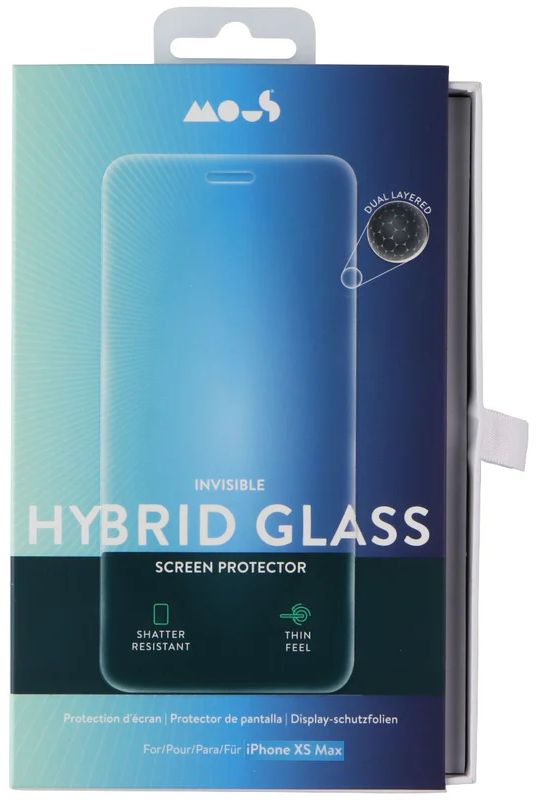 Mous Hybrid Glass Screen Protector for iPhone XS Max - Clear by Mous - Refurbished - Brand New condition - Image 4