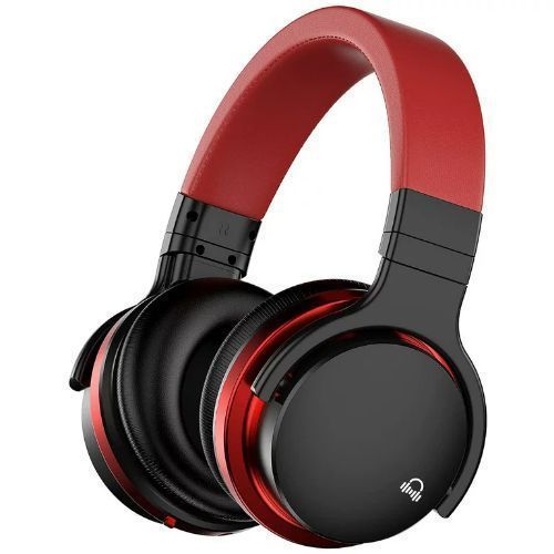 Movssou E7 Active Noise Cancelling Wireless Over-Ear Headphones - Black/Red by Movssou - Refurbished - Very Good condition - Image 2