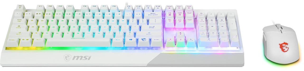 MSI Vigor GK30 Gaming Keyboard and Mouse Combo - White by MSI - Refurbished - Very Good condition - US$93.48