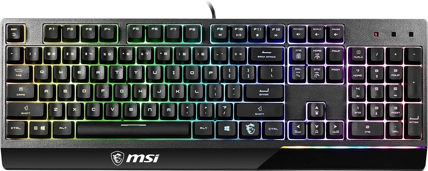 MSI Vigor GK30 USB Wired Gaming Keyboard with RGB Backlight - Black by MSI - Refurbished - Very Good condition - US$106.26