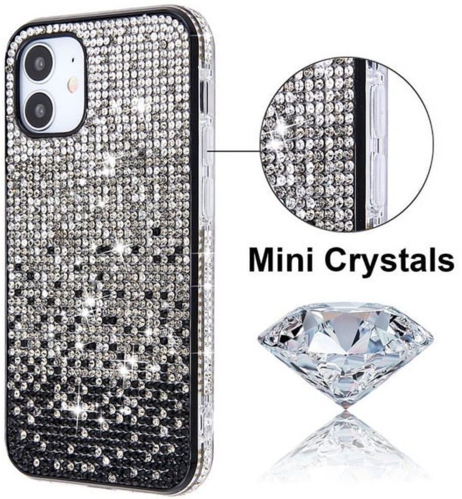 MyBat Airium Crystals Sparks Phone Case for iPhone 12 Mini - Clear / Black Crystals - Brand New by MyBat - Refurbished - Brand New condition - Image 3
