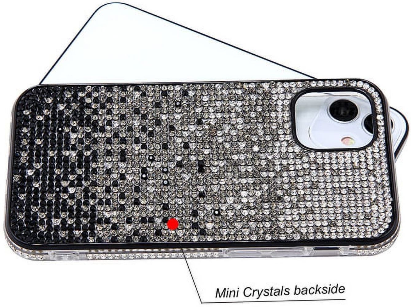 MyBat Airium Crystals Sparks Phone Case for iPhone 12 Mini - Clear / Black Crystals - Brand New by MyBat - Refurbished - Brand New condition - Image 5