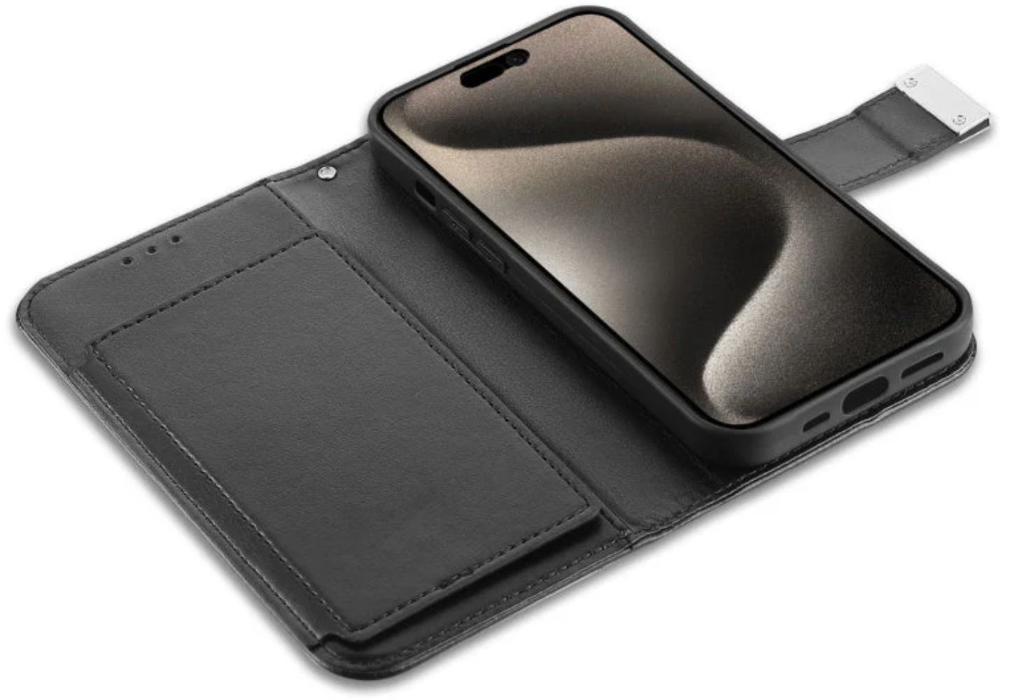 MyBat MyJacket Xtra Series Wallet Phone Case for iPhone 15 Pro - Black/Black - Brand New by MyBat - Image 3