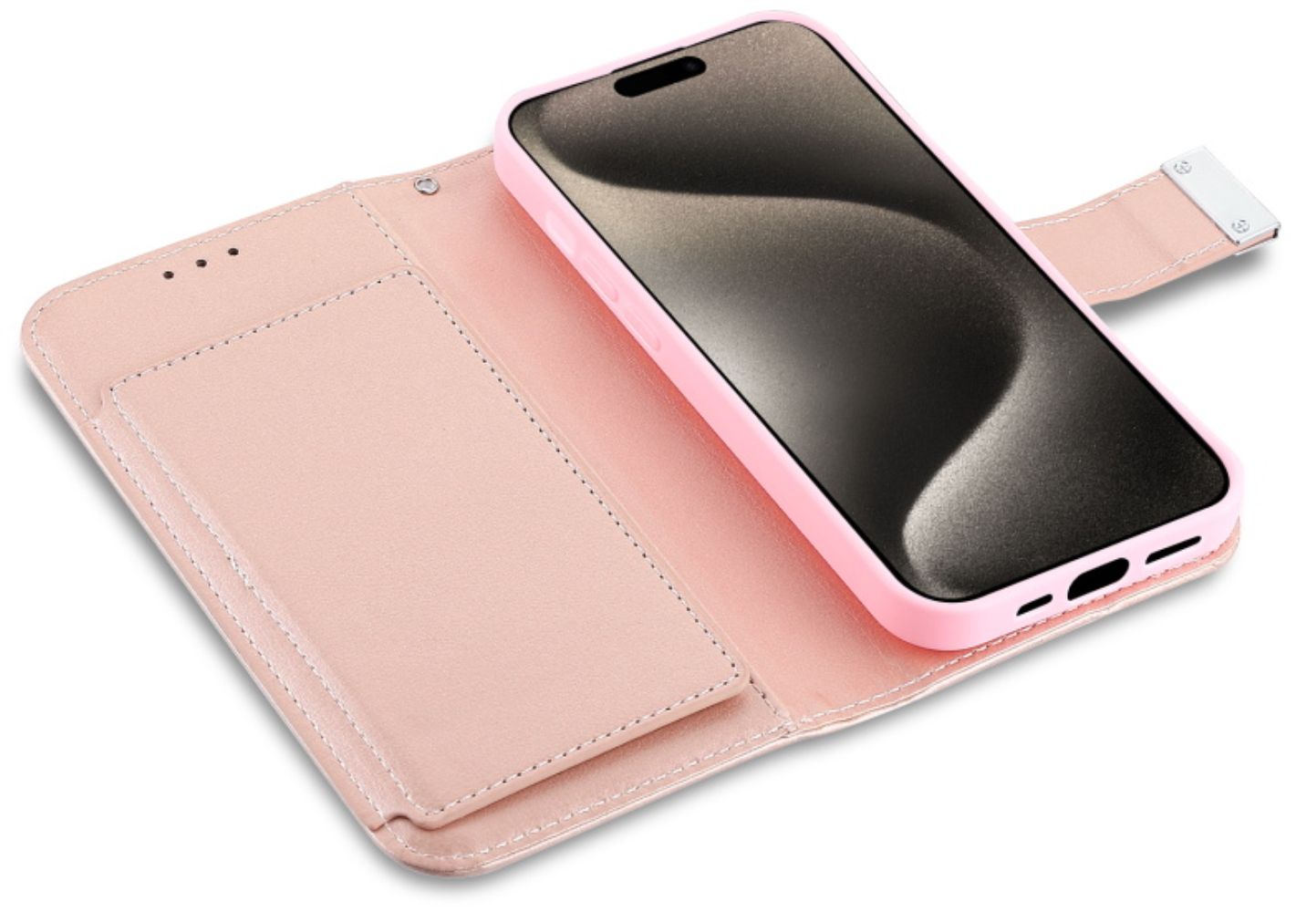 MyBat MyJacket Xtra Series Wallet Phone Case for iPhone 15 Pro - Rose Gold - Brand New by MyBat - Refurbished - Brand New condition - Image 5