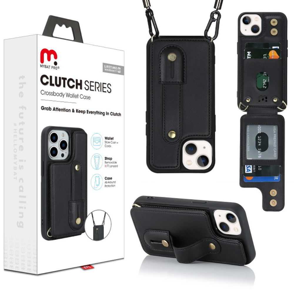 MyBat Pro Clutch Series Crossbody Wallet Phone Case for iPhone 15 Plus - Black - Brand New by MyBat Pro - Refurbished - Brand New condition - US$10.08