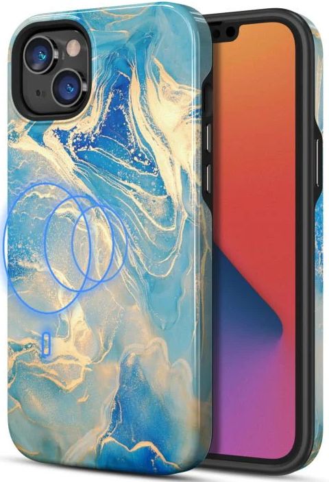 MyBatPro Fuse Series with Magsafe Phone Case for iPhone 14 - Ocean Marble by MyBatPro - Refurbished - Brand New condition - US$10.43