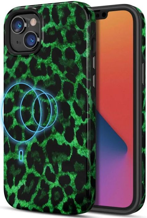 MyBatPro MyBatPro Fuse Series with Magsafe Phone Case for iPhone 14 Plus - Green Leopard by MyBatPro - Image 2