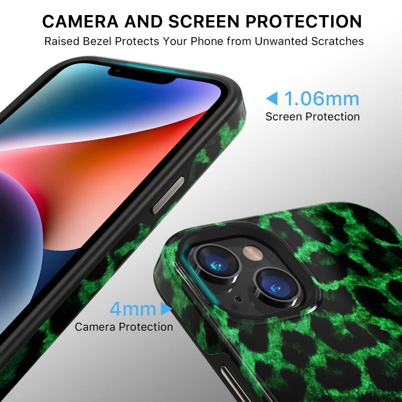 MyBatPro MyBatPro Fuse Series with Magsafe Phone Case for iPhone 14 Plus - Green Leopard by MyBatPro - Image 6