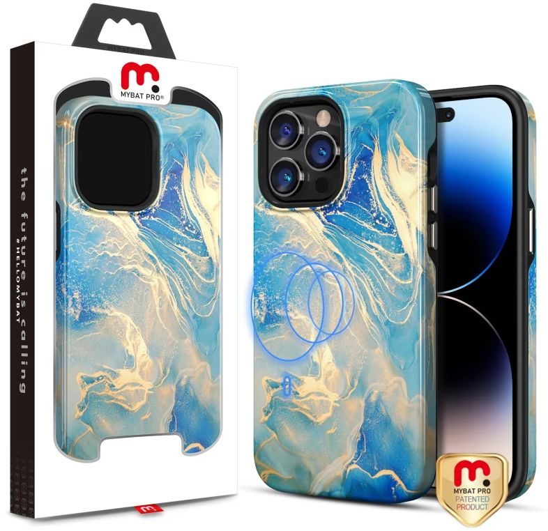 MyBatPro MyBatPro Fuse Series with Magsafe Phone Case for iPhone 14 Pro - Ocean Marble by MyBatPro - Refurbished - Like New condition - Image 2