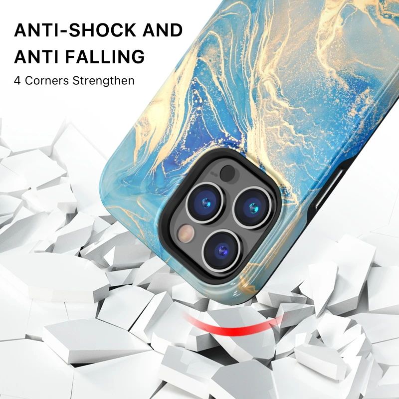 MyBatPro MyBatPro Fuse Series with Magsafe Phone Case for iPhone 14 Pro - Ocean Marble by MyBatPro - Refurbished - Like New condition - Image 3