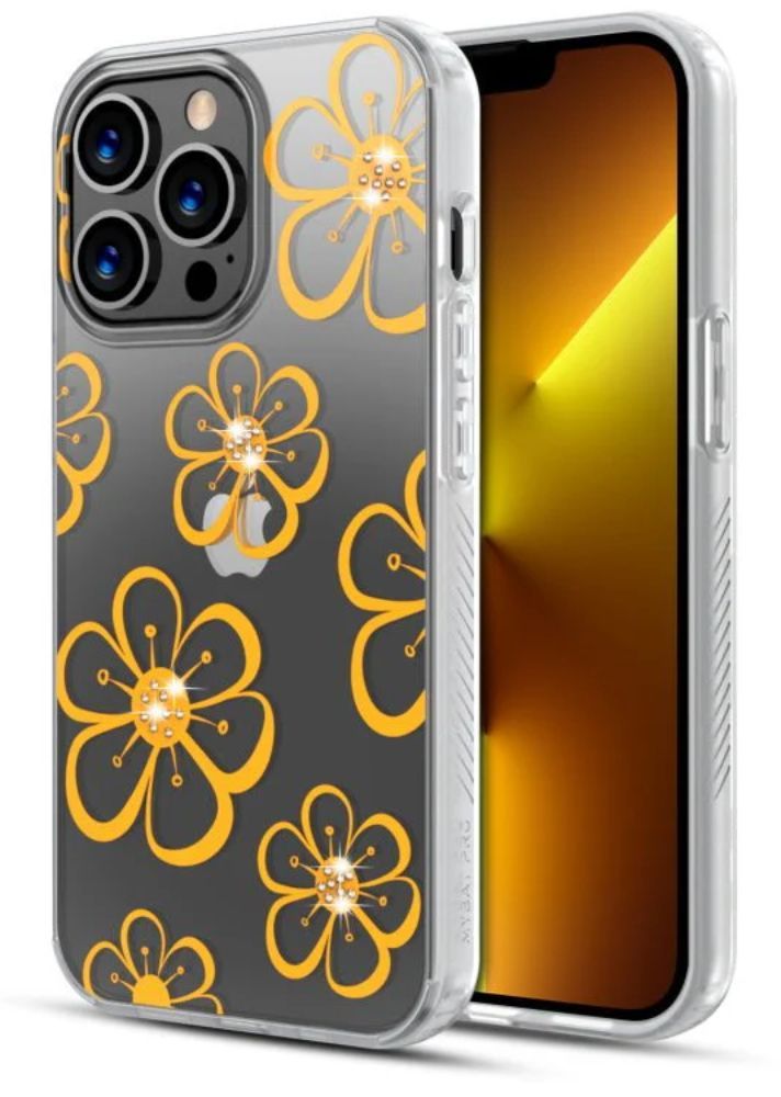 MyBat Pro Mood Diamond Series Phone Case for iPhone 13 Pro - Golden Allamanda - Brand New by MyBat Pro - Refurbished - Brand New condition - Image 2