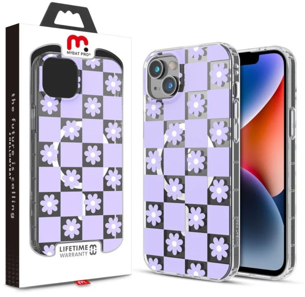 MyBat Pro Mood Series Magsafe Phone Case for iPhone 14 Plus - Retro Purple Floral by MyBat Pro - Refurbished - Brand New condition - US$10.08