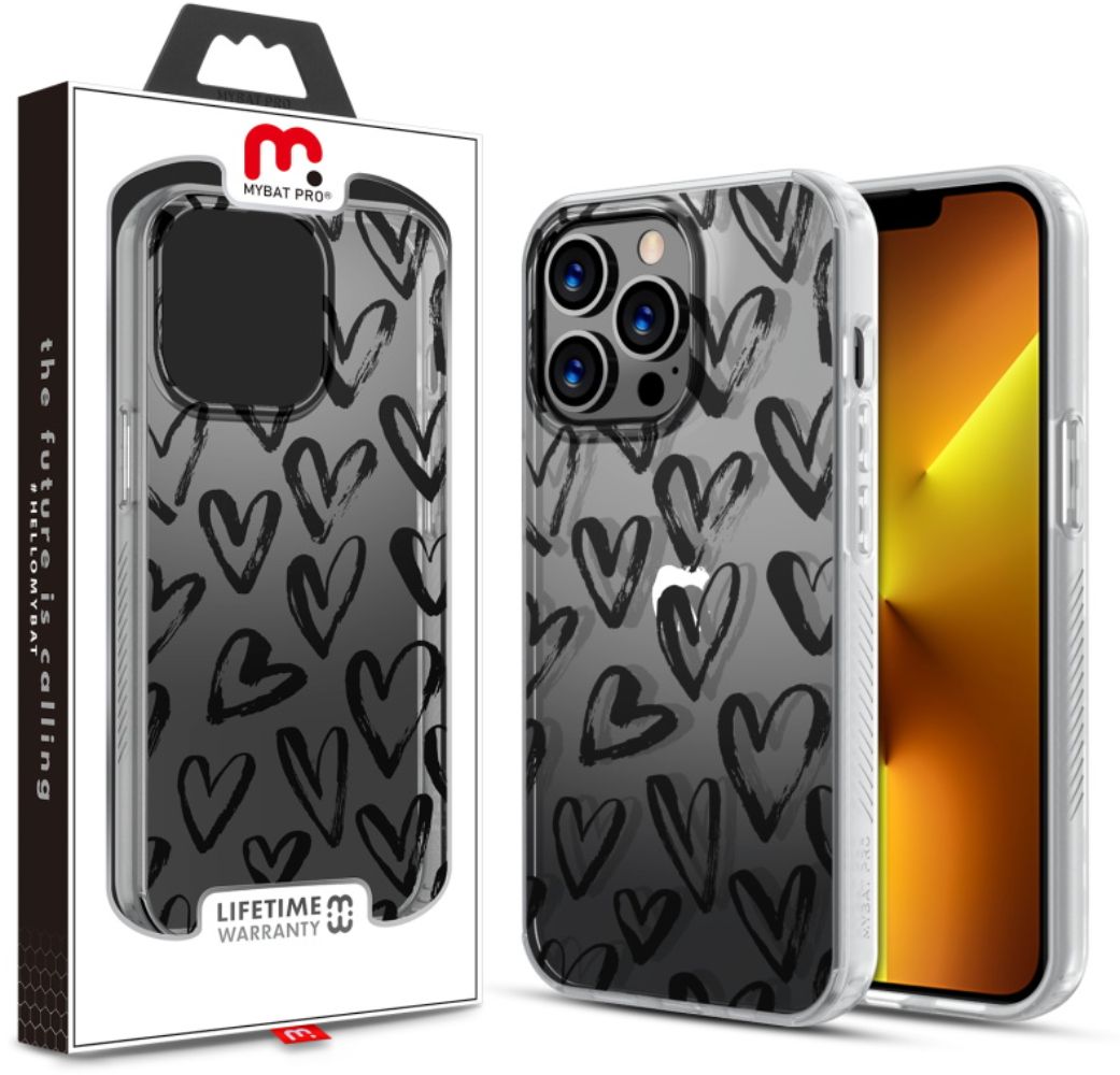 MyBat Pro Mood Series Phone Case for iPhone 13 Pro - Black Hearts - Brand New by MyBat Pro - Refurbished - Brand New condition - US$10.08