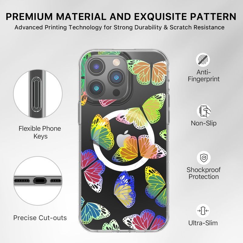 MyBat Pro Mood Series Phone Case with MagSafe for iPhone 14 Pro - Butterflies by MyBat Pro - Refurbished - Brand New condition - Image 6