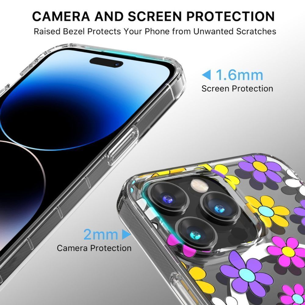 MyBat Pro Mood Series Phone Case with MagSafe for iPhone 14 Pro - Multi Color Daisy by MyBat Pro - Refurbished - Brand New condition - Image 4
