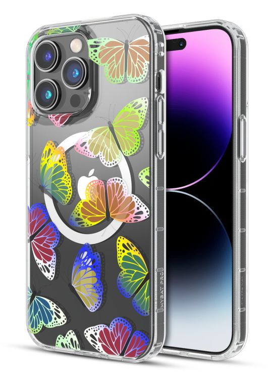 MyBat Pro Mood Series Phone Case with MagSafe for iPhone 14 Pro Max - Neon Butterflies - Brand New by MyBat Pro - Refurbished - Brand New condition - Image 2