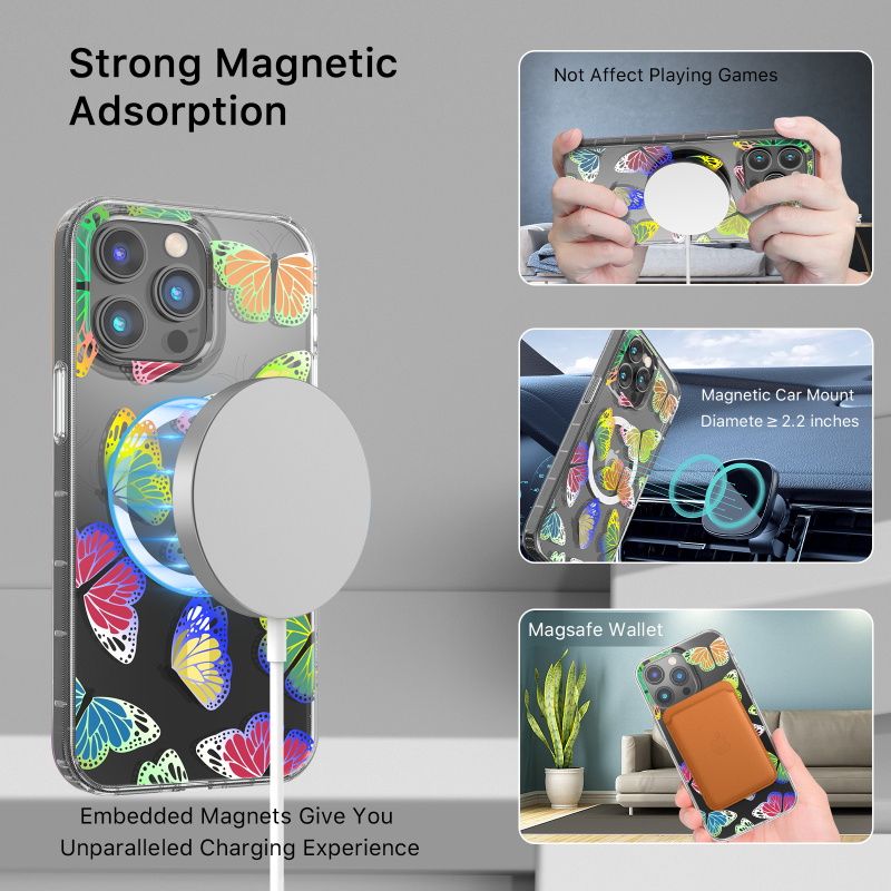 MyBat Pro Mood Series Phone Case with MagSafe for iPhone 14 Pro Max - Neon Butterflies - Brand New by MyBat Pro - Refurbished - Brand New condition - Image 5