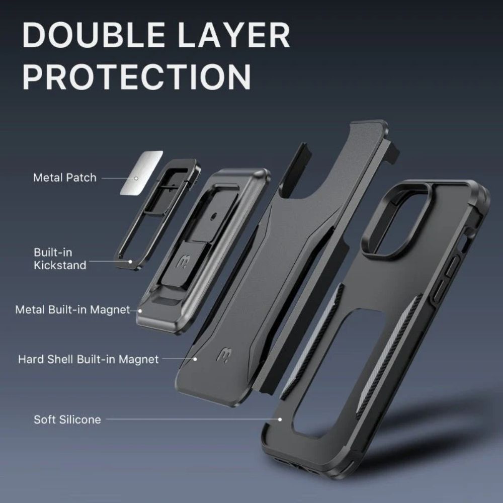MyBat Pro Stealth Series Phone Case with MagKick for iPhone 14 Plus - Black - Brand New by MyBat Pro - Refurbished - Brand New condition - Image 2